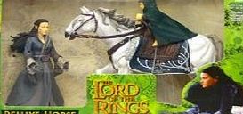 Toy Biz Arwen and Asfaloth (horse) with wounded Frodo lord of the rings action figure