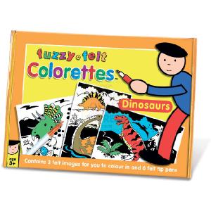 Fuzzy Felt Colorettes Rainbow Painting Dinosaurs