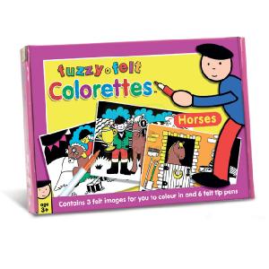 Fuzzy Felt Colorettes Rainbow Painting Horses