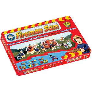 Toy Brokers Fuzzy Felt Fireman Sam Laminated Tin