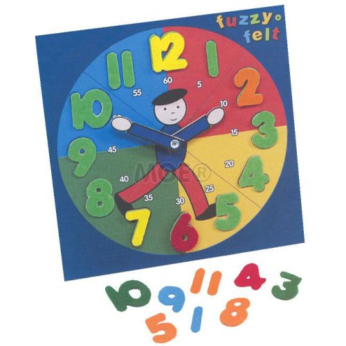 Fuzzy-Felt Teaching Clock