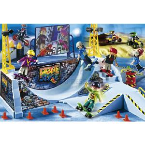 Schimdt Playmobil Skater Park 100 Piece Jigsaw Puzzle With Play Figure