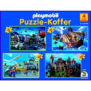 Schmidt Playmobil Puzzle Box 2 x 60 Piece and 2 x 100 Piece Puzzles