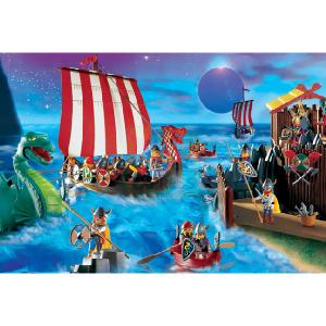Toy Brokers Schmidt Playmobil Vikings 200 Piece Puzzle With Play Figure