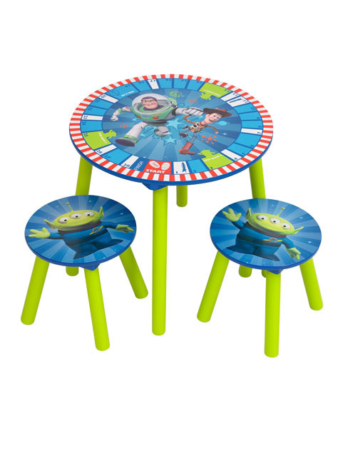 Buzz Lightyear Toy Story Wooden Table and Stools