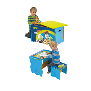 Toy Box + Desk and Stool