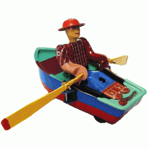 Rower Boat Tin Toy