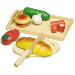 Wooden Food Cutting Set