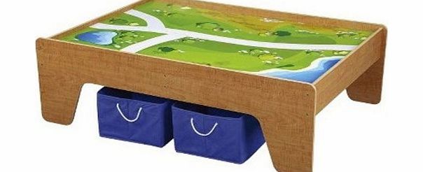 Toys For Play Table with Fabric Storage Boxes