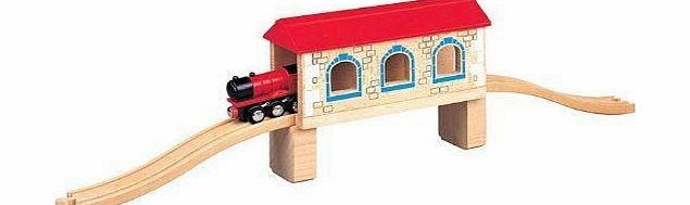 Toys For Play Wooden Covered Bridge Engine
