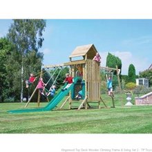 Kingswood Top Deck Wooden Climbing Frame and Swing Set 2 - TP Toys