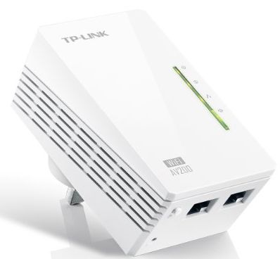 TL-WPA281 V3 AV200 Powerline 300M Wi-Fi Extender/Wi-Fi Booster/Hotspot with Two Ethernet Ports (Easy Configuration, Wi-Fi Clone for Smartphone/Tablets/Laptop)