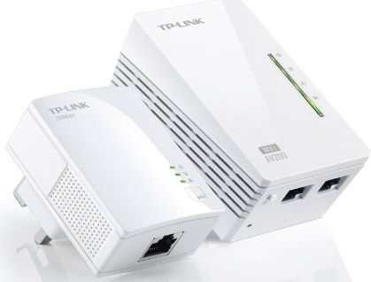 TP-Link TL-WPA281KIT V3 AV200 Powerline 300M Wi-Fi Extender/Wi-Fi Booster/Hotspot with Two Ethernet Ports, S