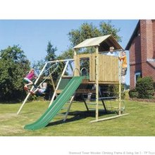 Sherwood Tower Wooden Climbing Frame and Swing Set 3 - TP Toys