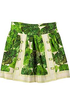 Tracy Reese Printed silk skirt