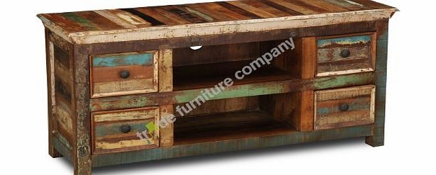 Trade Furniture Company Reclaimed Indian Furniture Small TV Cabinet - Living Room Furniture