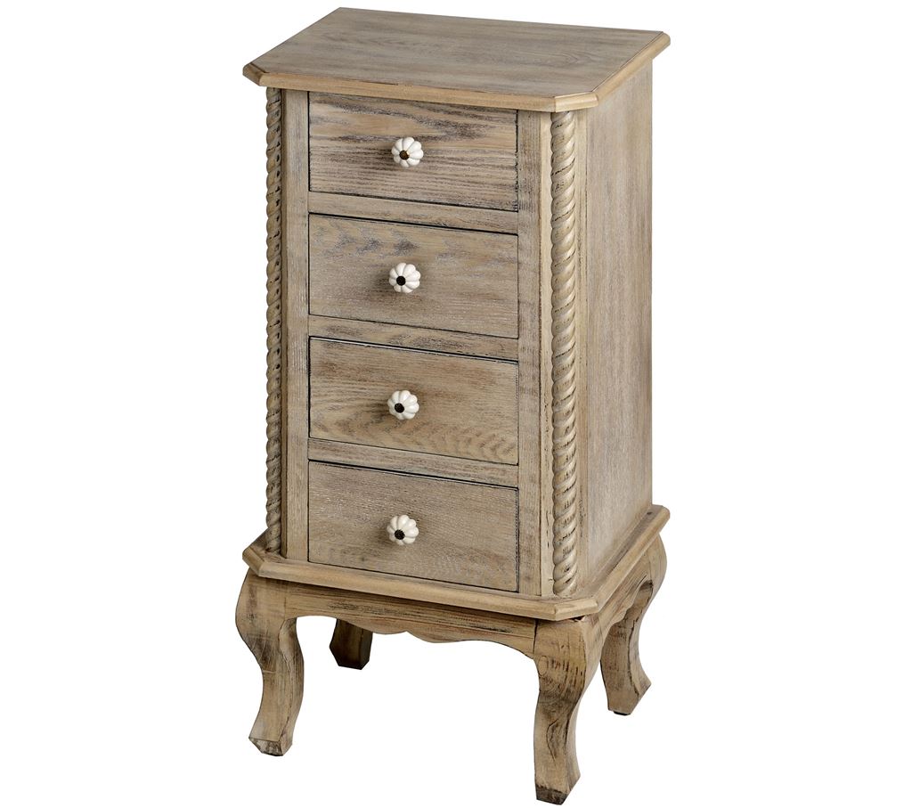 Traditional Limed Oak 4 Drawer Chest