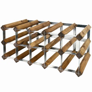 traditional Wooden Wine Rack - Pine (6x6 Hole)