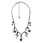 Traidcraft Black and Cream Beaded Necklace