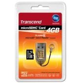 Transcend 4GB Micro SDHC Class 6 Card With USB