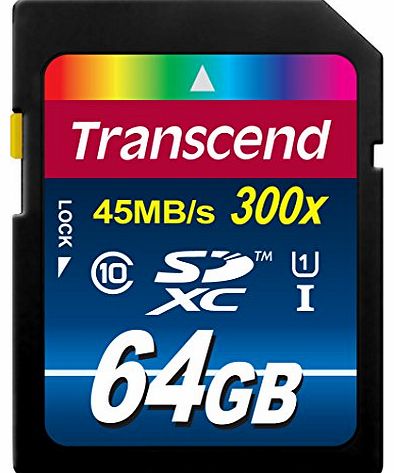 Transcend 64GB Premium SDXC Class 10 UHS-I 300x Memory Card