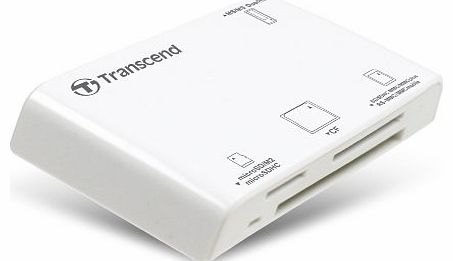 Transcend High-Speed All-in-1 USB Card Reader with Photo Recovery Tool - White