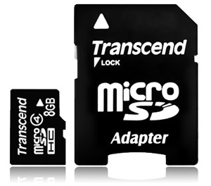 Micro Secure Digital High Capacity (MicroSDHC) Memory Card - 8GB - Class 4