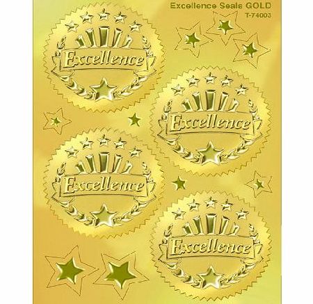 TREND ENTERPRISES INC. 32 Excellence Award Seals for Recognition Awards and Certificates (Gold)