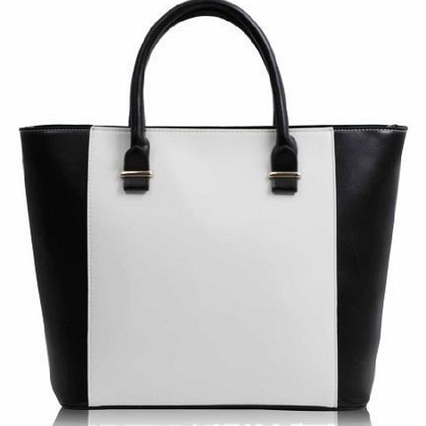 TrendStar Womens Designer Celebrity Inspired Luxurious Faux Leather Bucket Style Tote Handbags (Black 