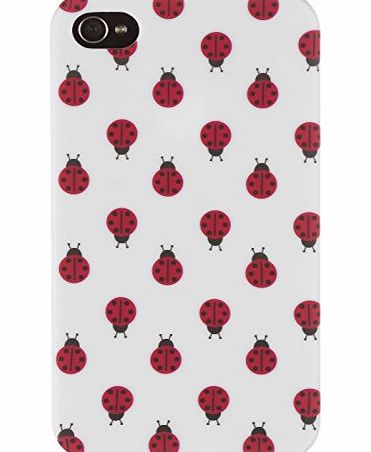Trendz Hard Shell Protective Clip-On Case Cover for iPhone 4/4S - Ladybirds