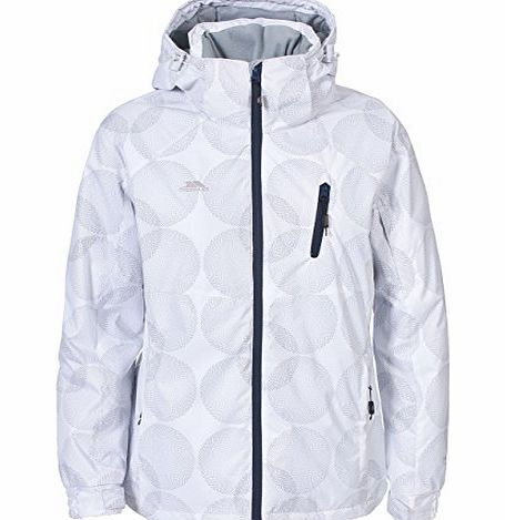 Trespass Womens Suppa Ski Jacket - White Print/With Smoke, Large