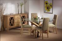 152 Dining Table & 4 Cream Chairs