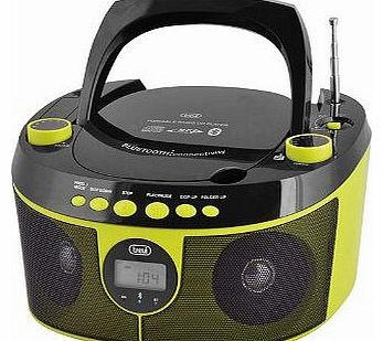 Trevi CMP 546 Portable Boombox FM Radio, CD and MP3 Player with Bluetooth Connectivity (Green)