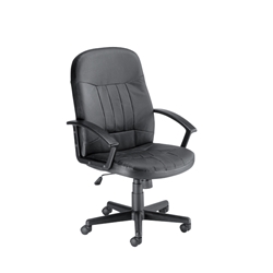 County Chair Seat Black Leather