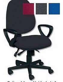 Intro Operators Chair Asynchronous High Back H510mm Seat W490xD450xH440-560mm Charcoal