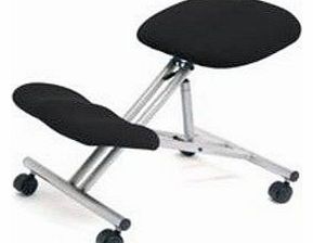 Kneeling Office Chair Steel Framed on Castors Gas Lift Seat H480-620mm Charcoal