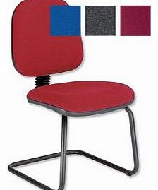 Office Visitors Chair Back H425m W455xD435xH480mm Burgundy