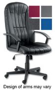 Plus High Back Armchair Managers W530xD510xH450-570mm Backrest H700mm Leather