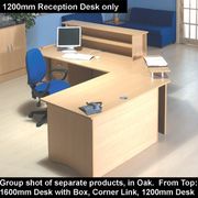 Trexus Reception Desk W1200xD800xH720mm Oak