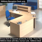 Trexus Reception Desk W1600xD800xH720mm Oak