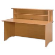 Reception Desk with Counter Box W1200xD800xH1116mm Beech