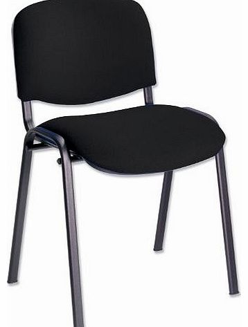 Trexus Stacking Chair Shaped-seat Seat W530xD590xH820mm Black