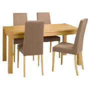 Dining Table & 4 Lucca high back
