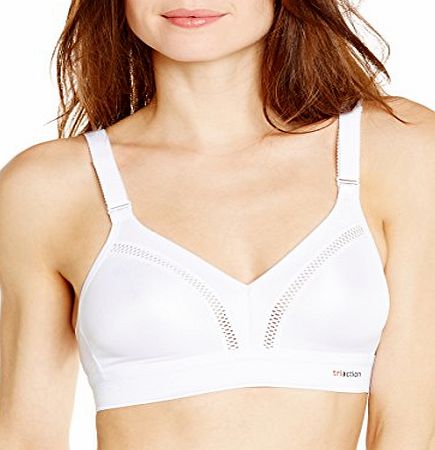 Triumph Tri-Action Workout Full Cup Womens Bra White 34DD