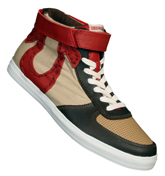 Ace Hi Khaki, Brown and Red Trainers