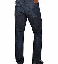 Geno dark blue cotton straight jeans