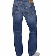 Geno dark blue slim cotton jeans