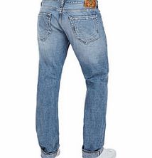 Geno distressed blue slim cotton jeans