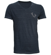 Horseshoe Navy V-Neck T-Shirt