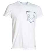 White T-Shirt with Printed Pocket